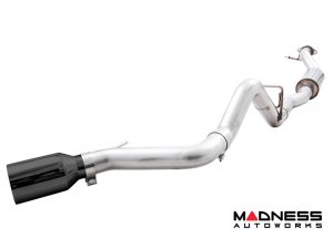 Ford Bronco Performance Exhaust System - Cat Back - Single Rear Exit - AWE - Black Tip w/ Bash Guard